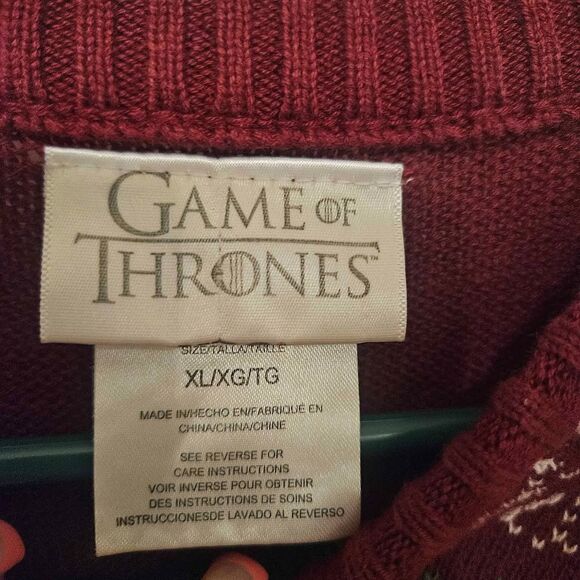 Game of Thrones XLG Sweater I Drink and I Know Things Ugly Christmas  Sweater - Picture 3 of 6